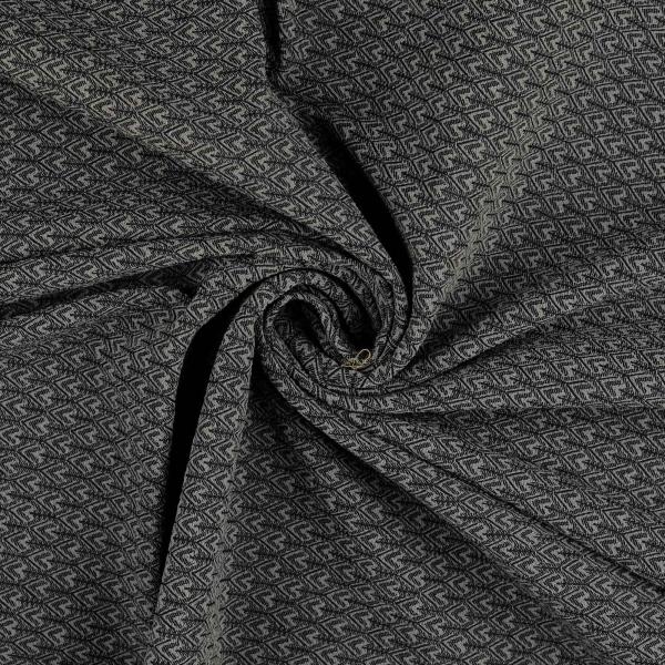 Bengalin Jacquard, schwarz-taupe